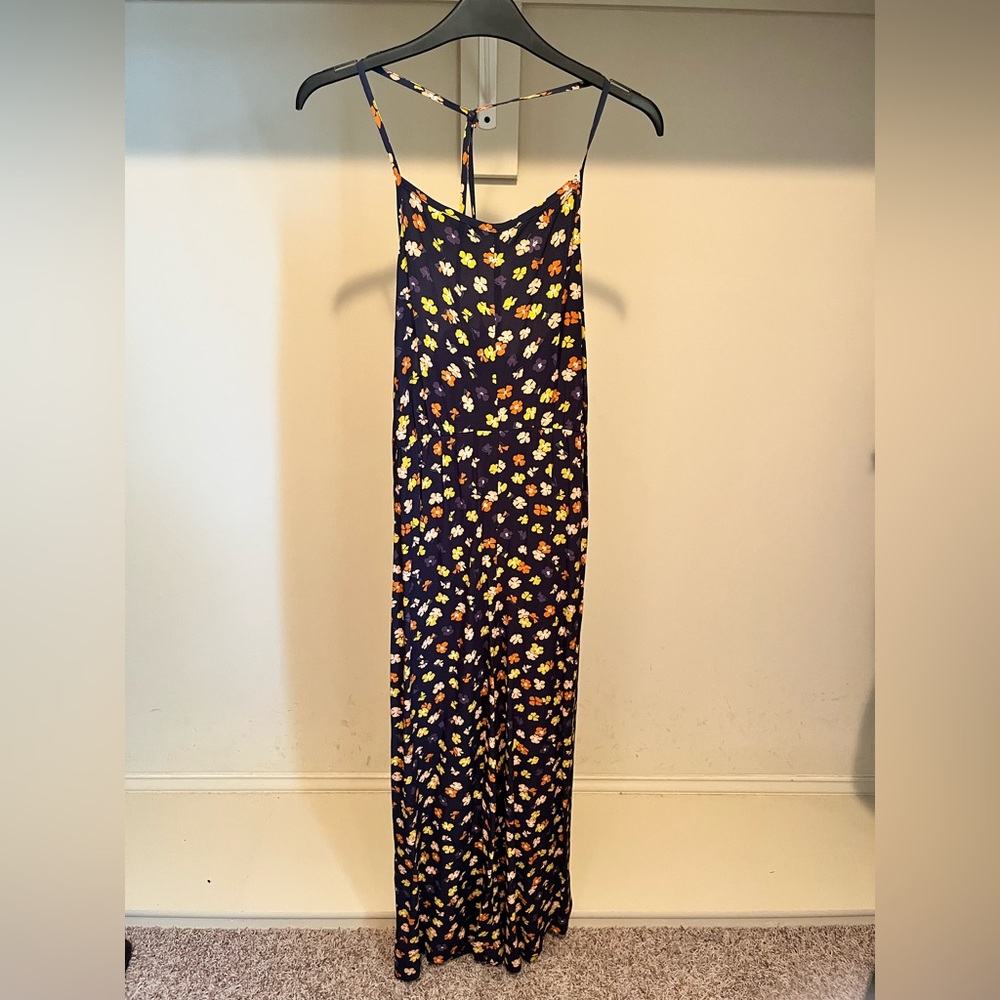 Madewell Floral Jumpsuit - Navy and Yellow